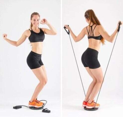 Disc rotativ de fitness cu corzi elastice